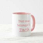 L'animal ABC Z est pour zebra mug (Devant droit)