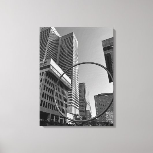 L'Anneau of De Ring, Beeldhouwkunst in Montreal, C Canvas Afdruk (Voorkant)