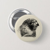 Lanner Falcon Tekening Ronde Button 5,7 Cm (Voorkant /achterkant)