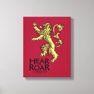 Lannister Sigil - Verhoor me auto Canvas Afdruk