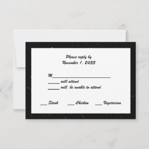 L'anniversaire de mariage d'or RSVP carde des