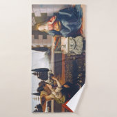 L'Annonciation, Léonard de Vinci, 1472-1473 (Serviette de bain)