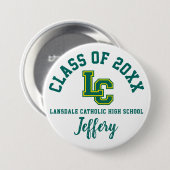 Lansdale Catholic High School Button Logo Custom (Voorkant /achterkant)