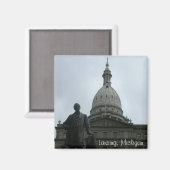 Lansing Capitol Building Magnet Magneet (Voorkant / Achterkant)