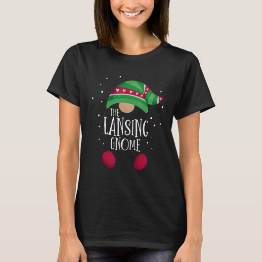 Lansing Gnome Family Matching Christmas Pajamas T-shirt (Voorkant)