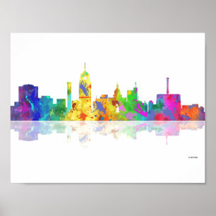 LANSING, MICHIGAN SKYLINE - Poster