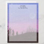 Lansing Moon en Stars Briefhoofd Ontwerp (Voorkant / Achterkant)