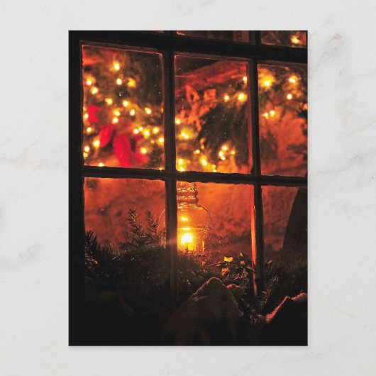 Lantaarn bij nacht briefkaart (Voorkant)
