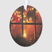 Lantaarn bij nacht ornament (voorkant)