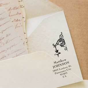 Lantaarn Custom Elegant Retour Adres Rubberstempel