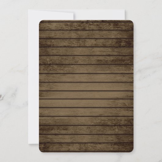 Lantaarn en dennenappels rustieke winter bruiloft kaart (Achterkant)