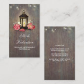 Lantaarn en rustieke Barn Wood Country Visitekaartje (Voorkant / Achterkant)