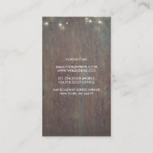 Lantaarn en rustieke Barn Wood Country Visitekaartje (Achterkant)