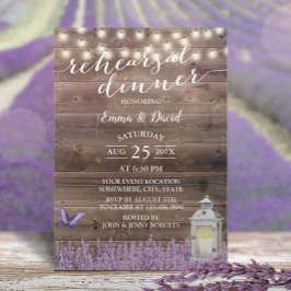  Lantaarn Floral Rustic Rehearsal Kaart