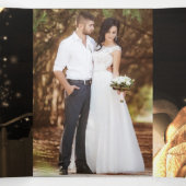 Lantaarn & Gouden Rozen Romantisch Rustiek Huwelij Drieluik Uitnodiging (Binnenkant midden)