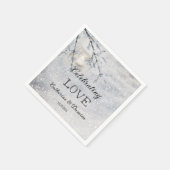 Lantaarn in Sparkling Sneeuw Winter Bruiloft Servet (Hoek)