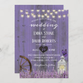  Lantaarn Lavender Lavender Barn Wedding Kaart (Voorkant / Achterkant)