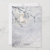 Lantaarn Sneeuw Winter Post Wedding Party Uitnodig Kaart (Achterkant)