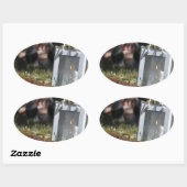 Lantaarn van licht ovale sticker (Vel)