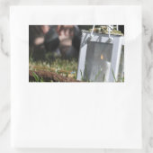 Lantaarn van licht rechthoekige sticker (Tas)