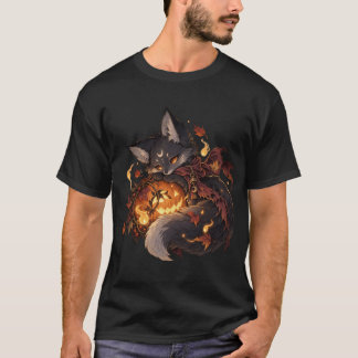 Lantaarn Vos Donkere Halloween T-Shirt