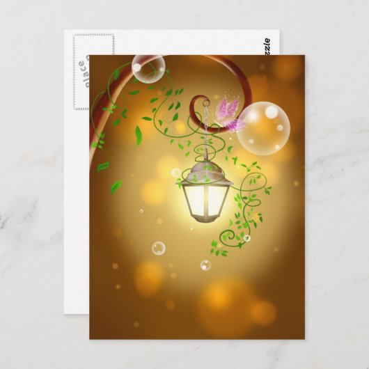 Lantaarn & wijnstokken briefkaart (Voorkant / Achterkant)