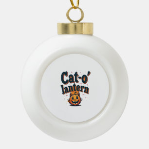 Lantaarnkat Keramische Bal Ornament