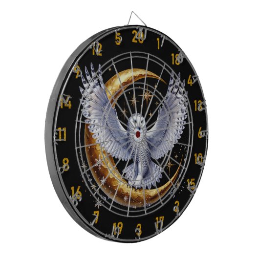 Lantaarns, lachjes en scherpe worpen dartbord (Voorkant Links)