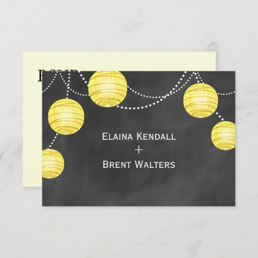 Lantaarns op Chalk RSVP in Geel (Voorkant / Achterkant)