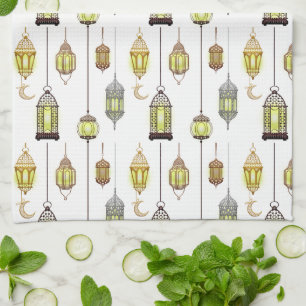 Lantaarns Ramadan Mubarak Oriëntaals Arabisch Mosl Theedoek