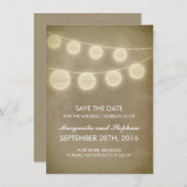 lantaarns roest de datumkaarten op save the date (Voorkant / Achterkant)