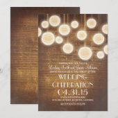 Lantaarns rustieke land bruiloft uitnodiging (Voorkant / Achterkant)