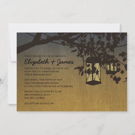  Lantaarns Wedding Invitations Kaart (Voorkant)