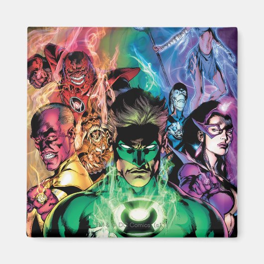 Lantern Corps Group met kleuren Magneet (Voorkant)