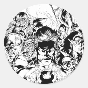 Lantern Corps Group Shot Ronde Sticker