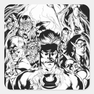 Lantern Corps Group Shot Vierkante Sticker