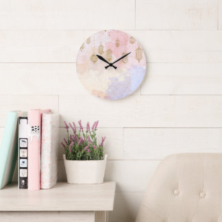 “Lantern Dreams” Pastel Ramadan Grote Klok