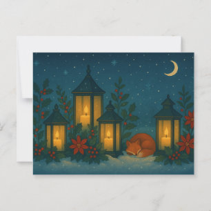 Lantern Fox Garden Briefkaart