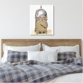 Lantern klok canvas afdruk (Insitu (Slaapkamer))