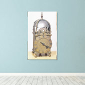 Lantern klok canvas afdruk (Insitu (Houten vloer))