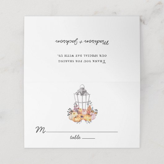 Lantern Waterverf Wedding Personalized (Buitenkant ongevouwen)