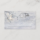 Lanterne à neige mousseuse Carte de lieu de mariag (Devant)