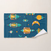 lanterne bleue du Ramadan (Serviette à main)