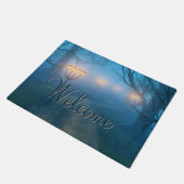 Lanterne dans le tapis de brouillard de porte (Incliné)