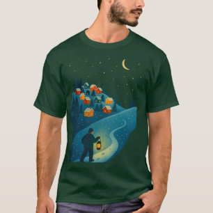 Lanterne de la marche du village d'hiver T-Shirt f