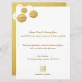 Lanterne d'or et double faire-part de mariage de (Devant / Derrière)