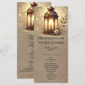 Lanterne en Bronze Brillant Programme de Mariage R (Devant / Derrière)