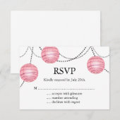 Lanterne en rose RSVP (Devant / Derrière)