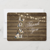 Lanterne et Fleurs Rustique Remercier Carte Note (Dos)