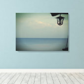 Lanterne et mer Photo toile étirée Imprimer (Insitu (Plancher de Bois))